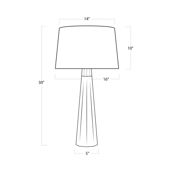 Beretta Table Lamp - line drawing.