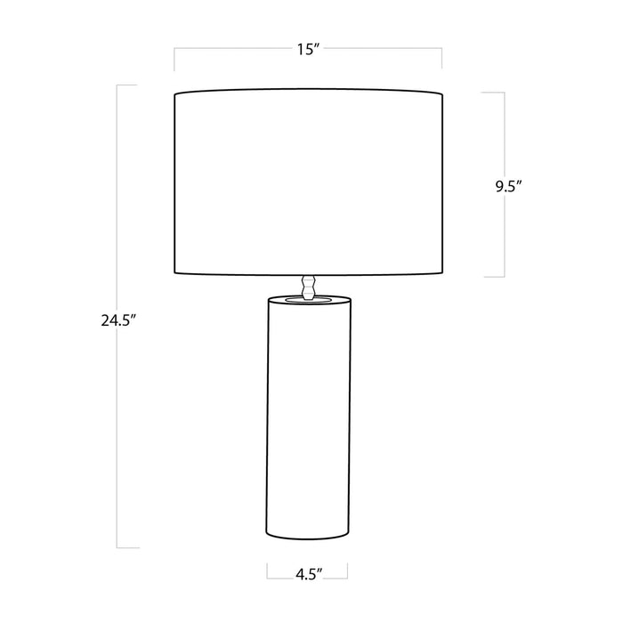 Juliet Table Lamp - line drawing.