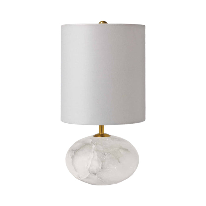 Mini Orb Table Lamp in Natural Stone.