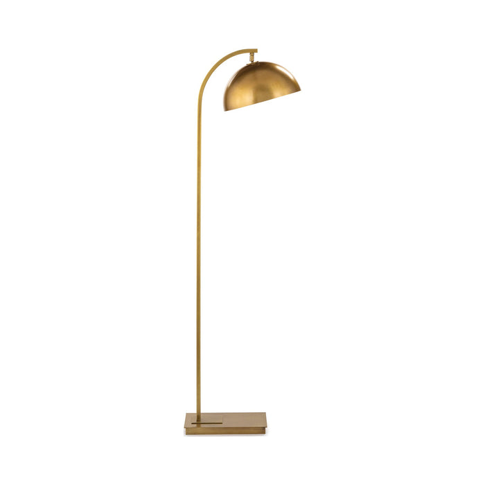 Otto Floor Lamp in Natural Brass.