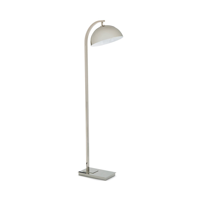 Otto Floor Lamp in Polished Nickel.