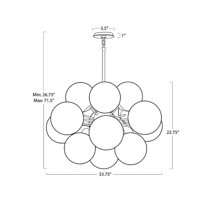 Shine Chandelier - line drawing.