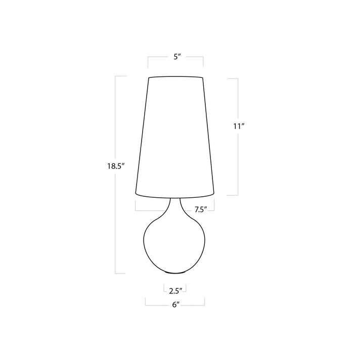 Southern Living Airel Table Lamp - line drawing.