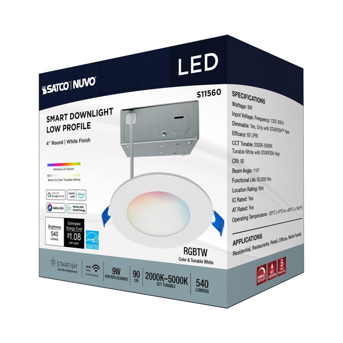 Starfish Wifi Smart LED Color-Changing Edge-Lit Recessed Downlight in Detail.