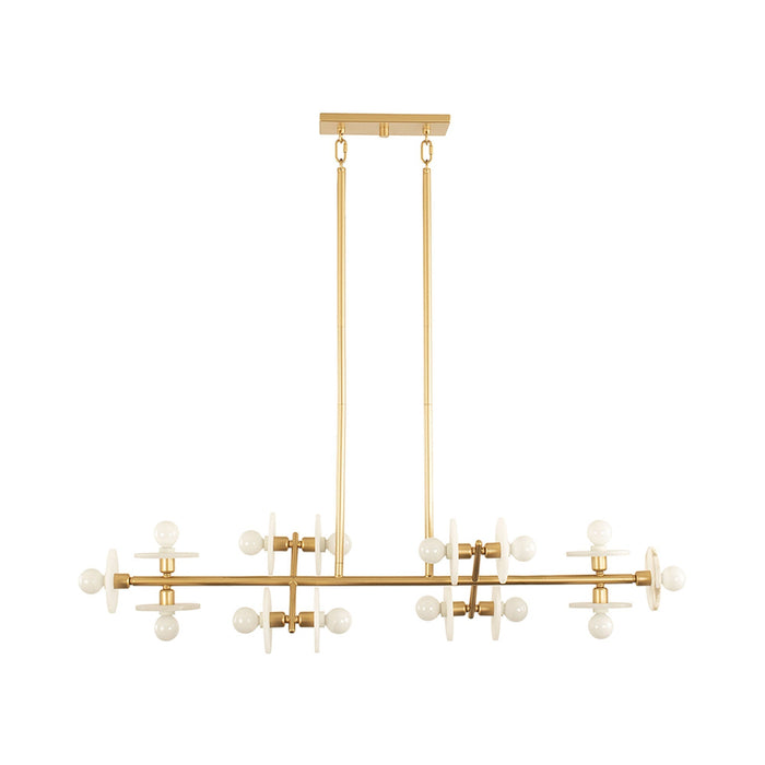 Amani Linear Pendant Light in Gold.