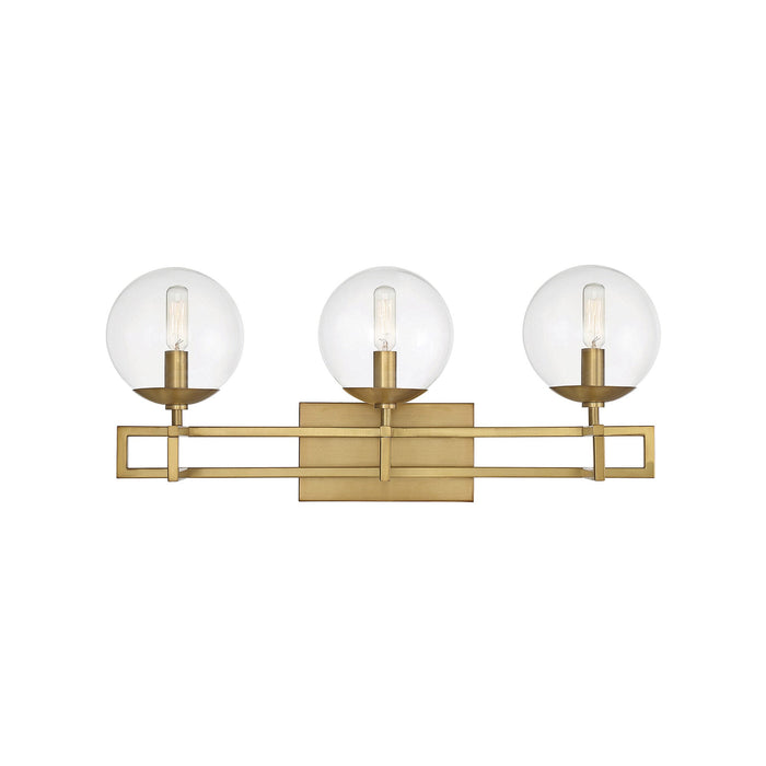 Crosby Vanity Wall Light in Warm Brass (3-Light).