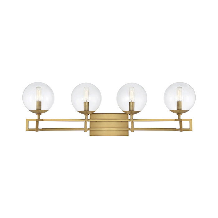 Crosby Vanity Wall Light in Warm Brass (4-Light).