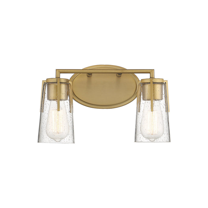 Sacremento Vanity Wall Light in Warm Brass (2-Light).
