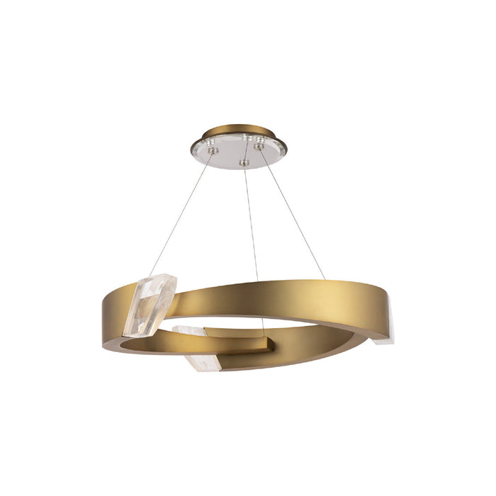 Embrace LED Pendant Light in Aged Brass (Small).