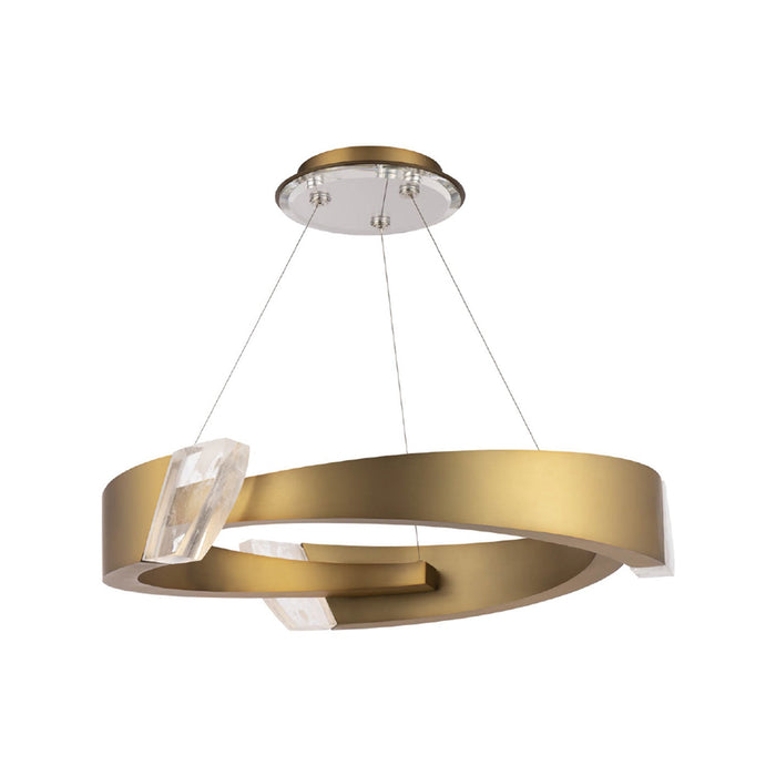 Embrace LED Pendant Light in Aged Brass (Large).