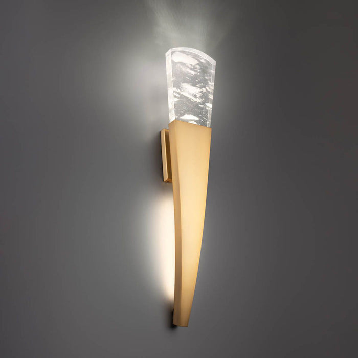 Embrace LED Wall Light in Aged Brass.