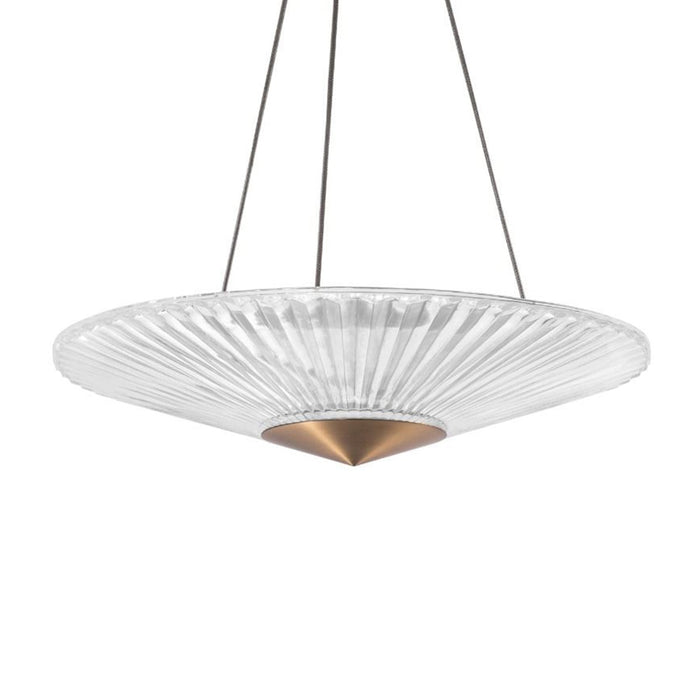 Origami LED Pendant Light in Aged Brass (Large).