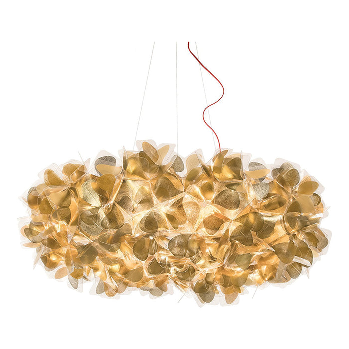 Clizia Mama Non Mama LED Pendant Light in Gold - Red Cable (Extra Large).