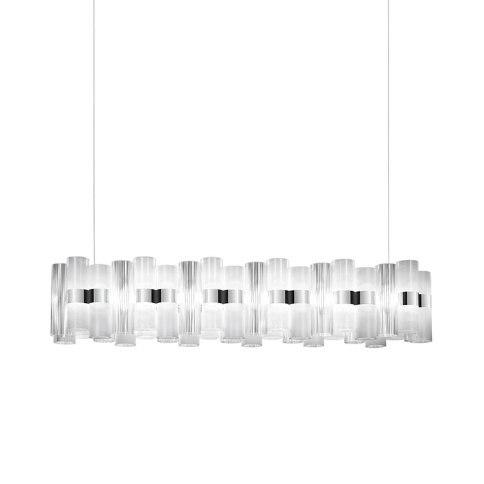 La Lollo LED Linear Pendant Light in White (Large).