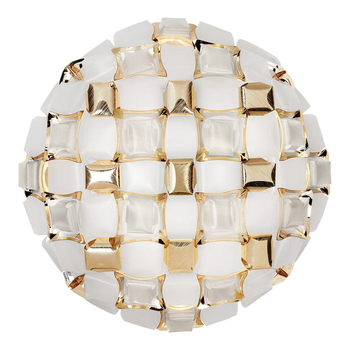 Mida Ceiling / Wall Light in White/Gold (Large).
