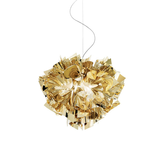 Veli LED Pendant Light in Gold - Transparent Wire (Medium).