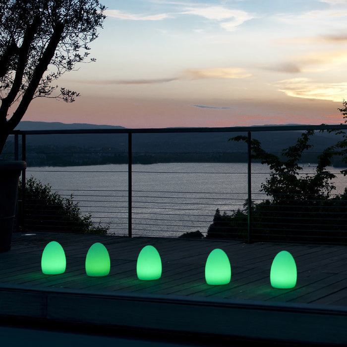 Egg Bluetooth Outdoor LED Lamp in Outside Area.