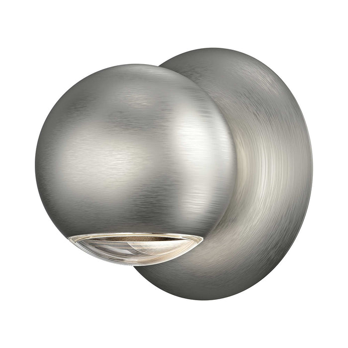 Hemisphere LED Wall Light in Natural Anodized (One Side).