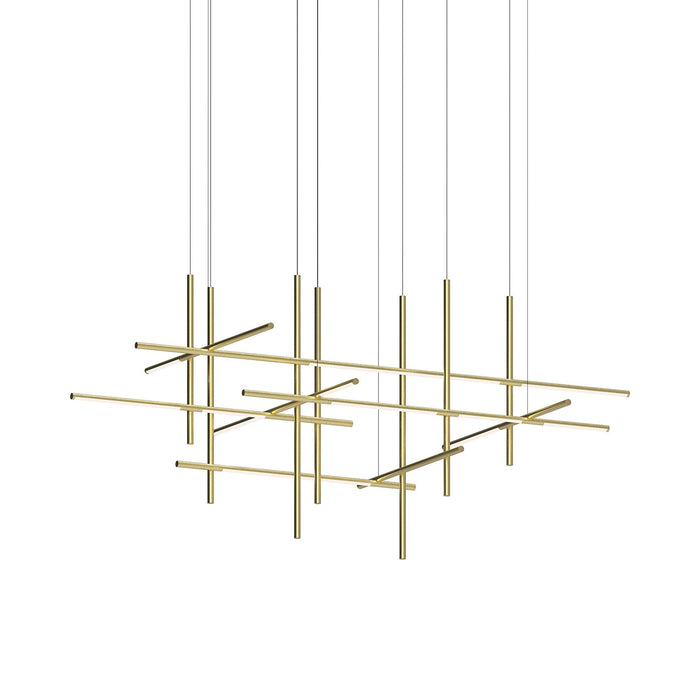 Labyrinth Intersections LED Pendant Light in Brass (Large).