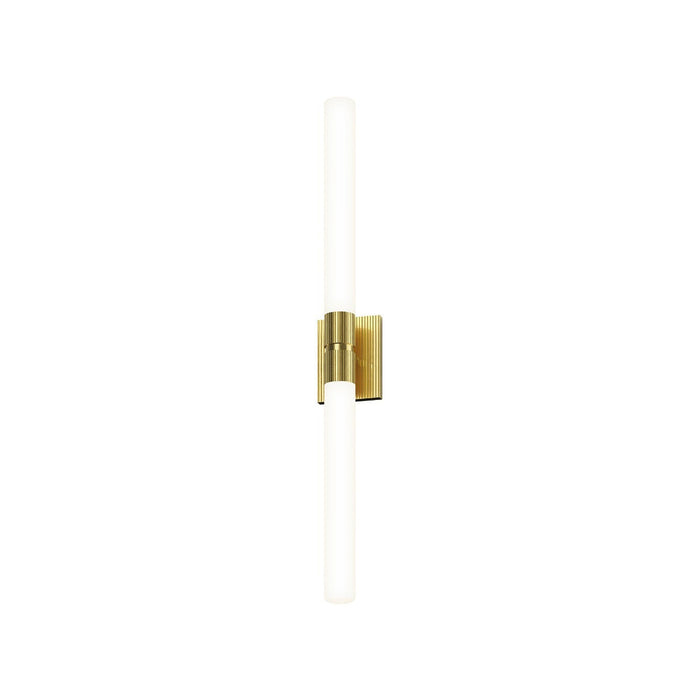 Scepter LED Bath Wall Light in Satin Brass (Medium).