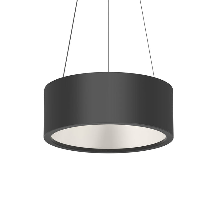 Tromme™ LED Pendant Light in Satin Black (18-Inch Standard).