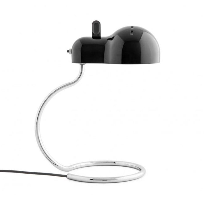 MiniTopo Table Lamp in Black/Chrome.