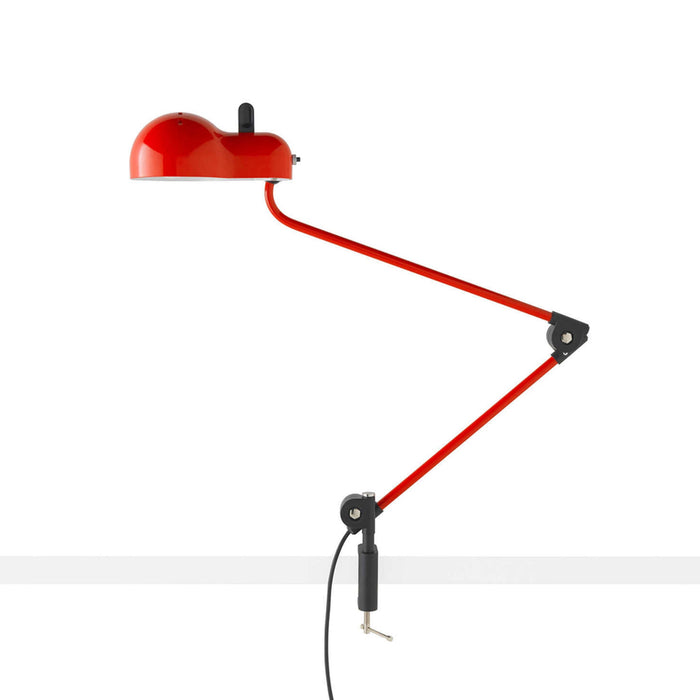 Topo Clamp Table Lamp in Red.