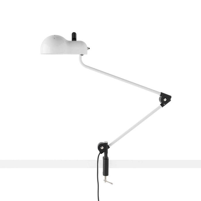 Topo Clamp Table Lamp in White.