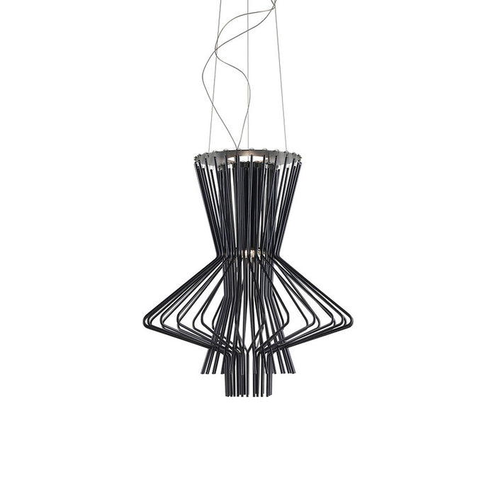 Bronx LED Pendant Light in Matte Black (3 X Aircraft Cables Clear SVT).