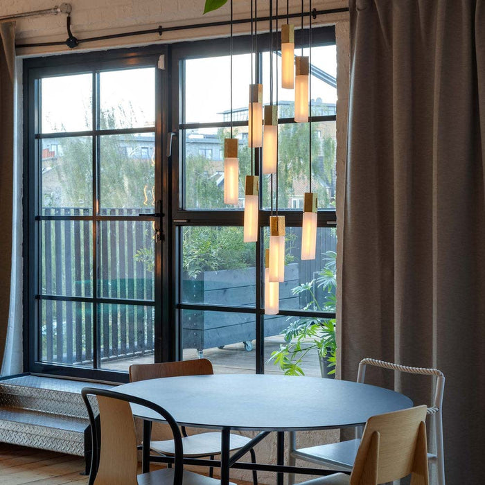 Basalt Multi Light Pendant Light in living room.