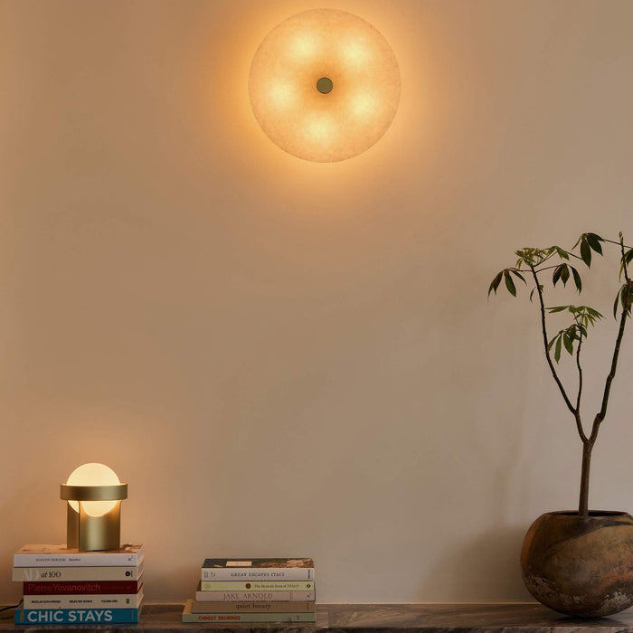 Magma Semi Flush Mount Ceiling Light in living room.