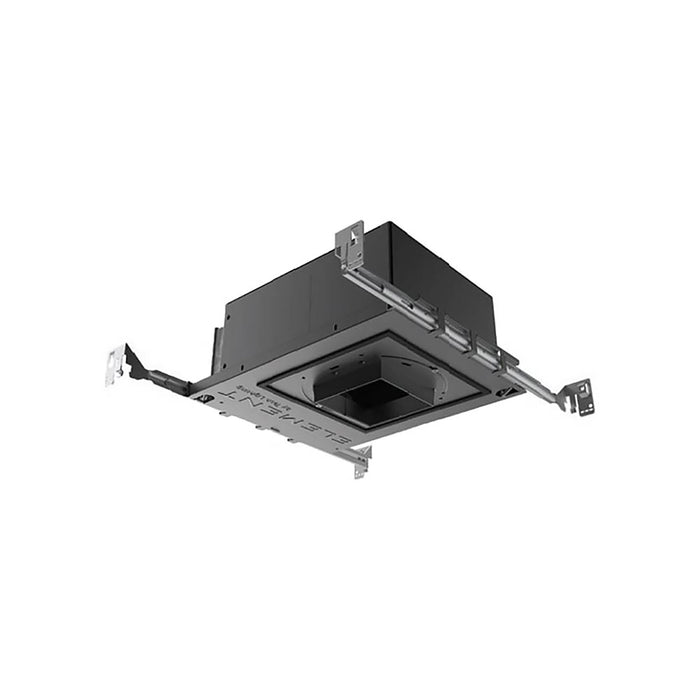 ELEMENT 3-Inch Round IC Rated LED Adjustable Recessed Housing in Black.