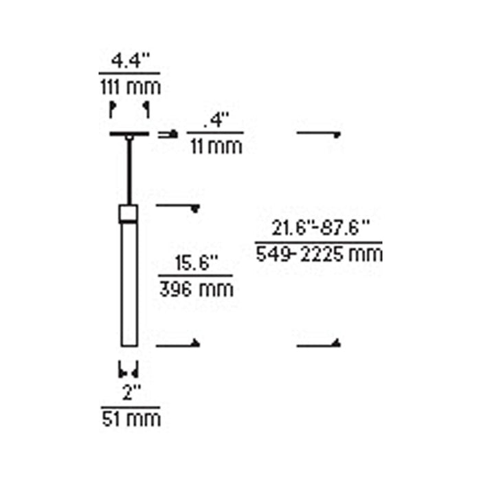 Mini Linger LED Low Voltage Pendant Light in line drawing.