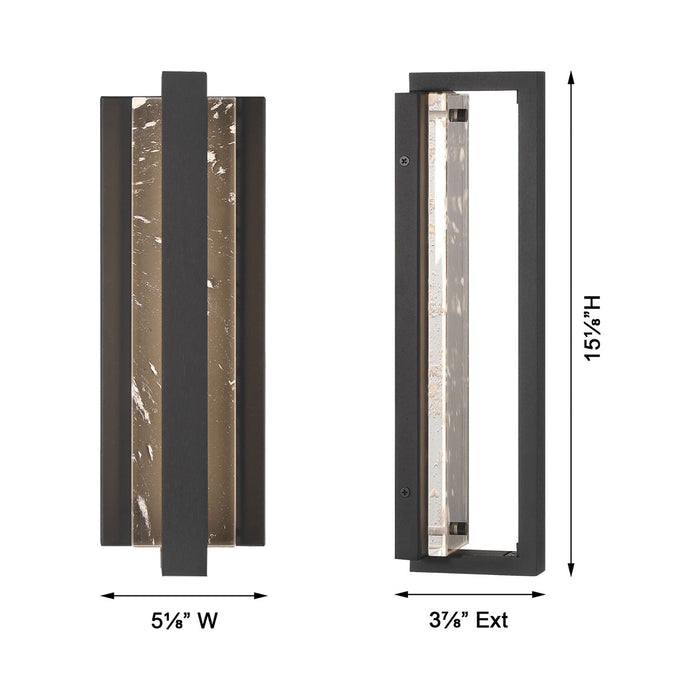 Hvar Outdoor LED Wall Light - line drawing.