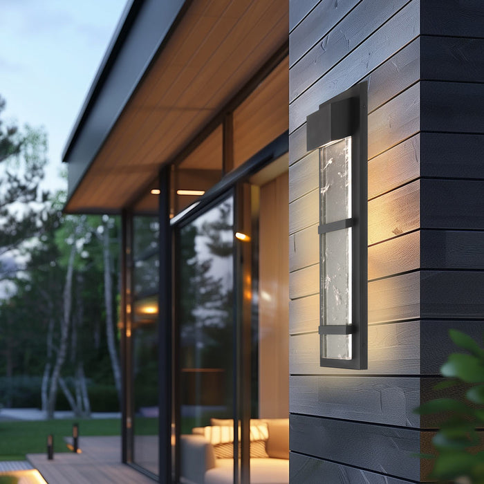 Sol Outdoor LED Wall Light in Outside Area.