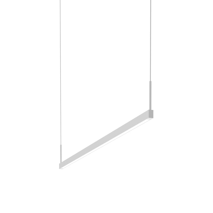 Thin-Line™ LED Pendant Light in Satin White (1-Light/48-Inch).