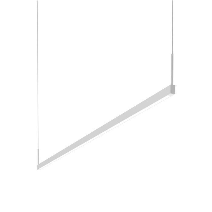 Thin-Line™ LED Pendant Light in Satin White (1-Light/72-Inch).
