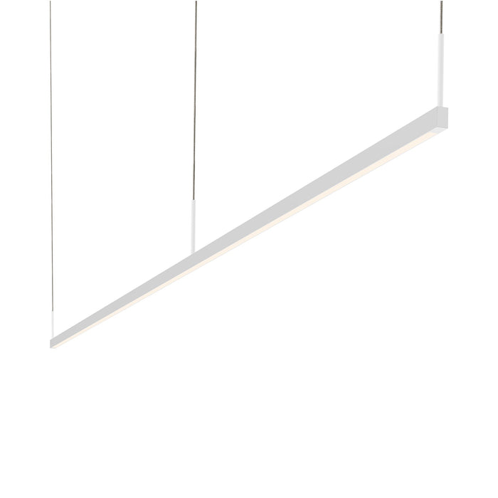 Thin-Line™ LED Pendant Light in Satin White (1-Light/96-Inch).