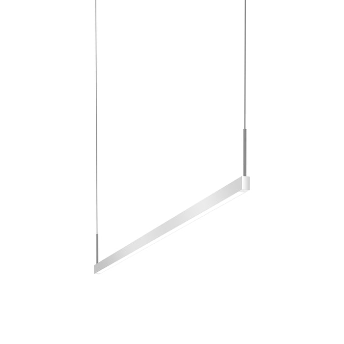 Thin-Line™ LED Pendant Light in Bright Satin Aluminum (1-Light/48-Inch).