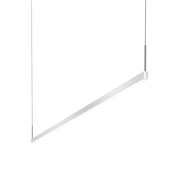 Thin-Line™ LED Pendant Light in Bright Satin Aluminum (1-Light/72-Inch).