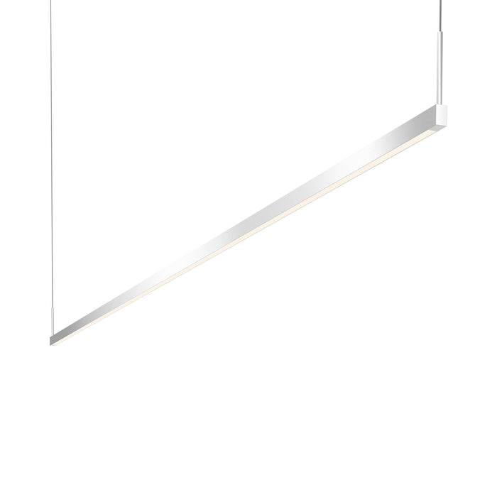 Thin-Line™ LED Pendant Light in Bright Satin Aluminum (1-Light/96-Inch).