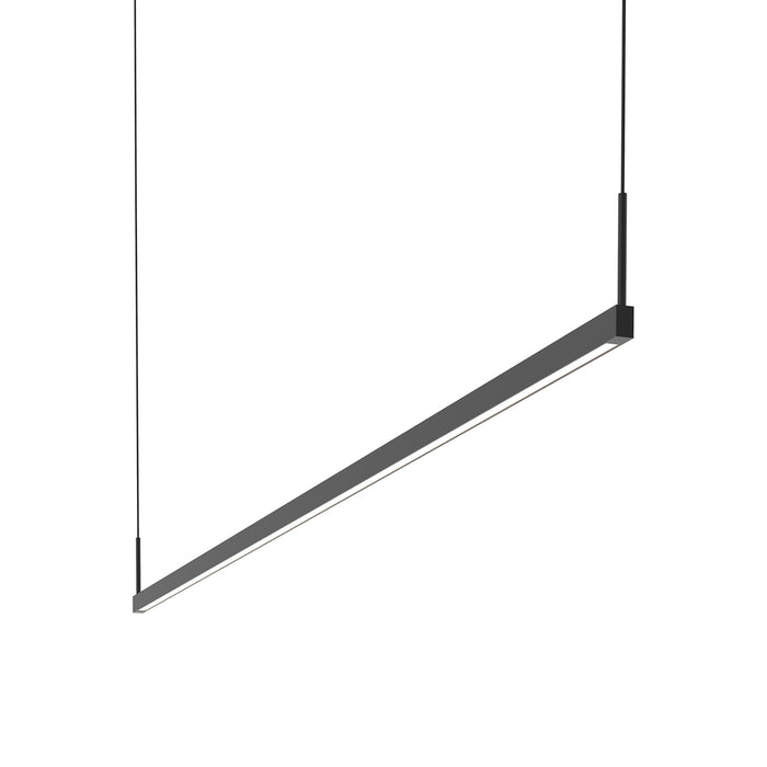 Thin-Line™ LED Pendant Light in Satin Black (1-Light/72-Inch).
