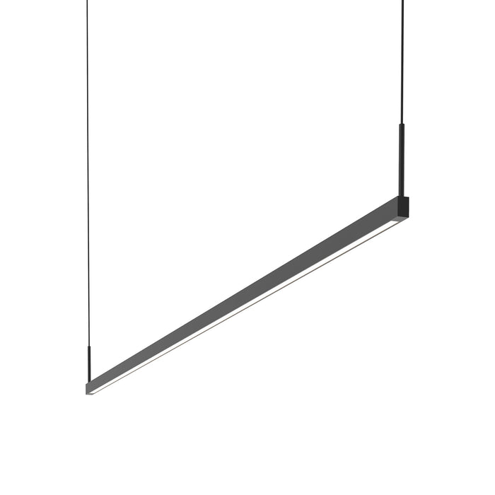 Thin-Line™ LED Pendant Light in Satin Black (2-Light/72-Inch).