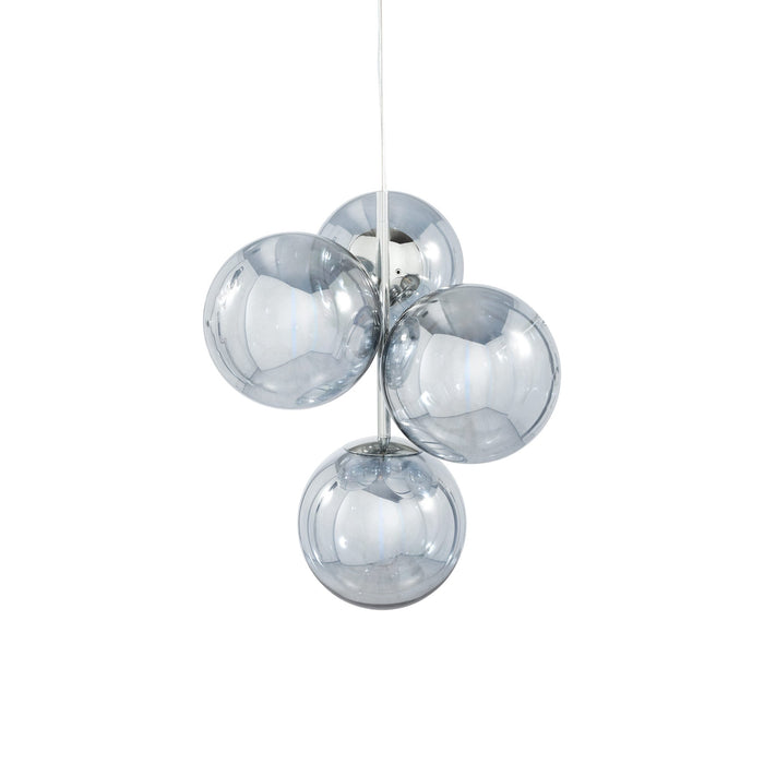 Globe LED Mini Chandelier in Silver.