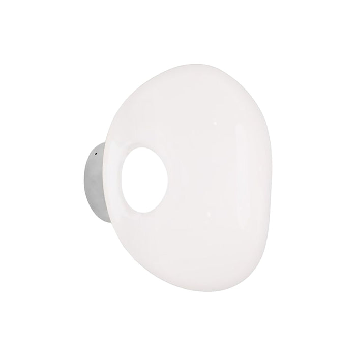 Melt LED Ceiling / Wall Light in Opal/Silver (Small).