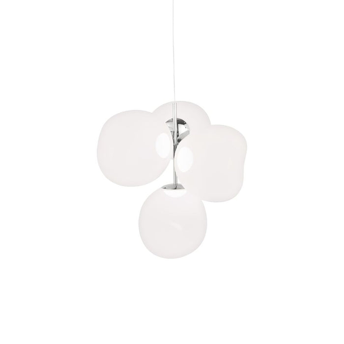 Melt LED Chandelier in Opal/Silver (Small).