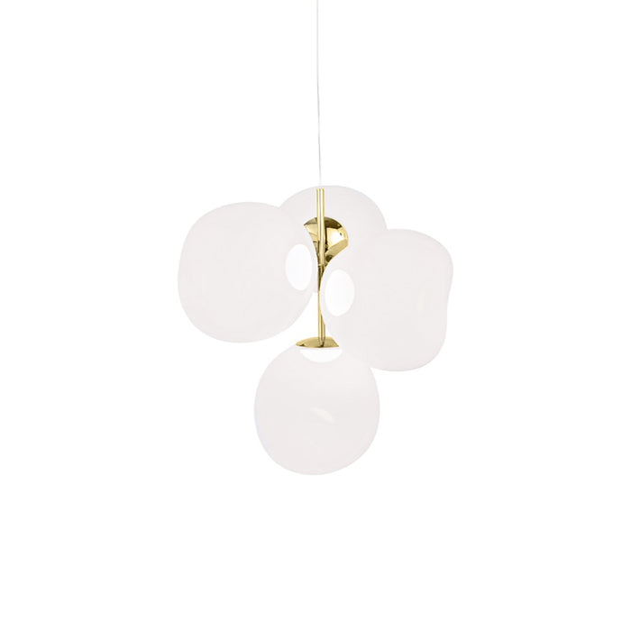 Melt LED Chandelier in Opal/Gold (Small).