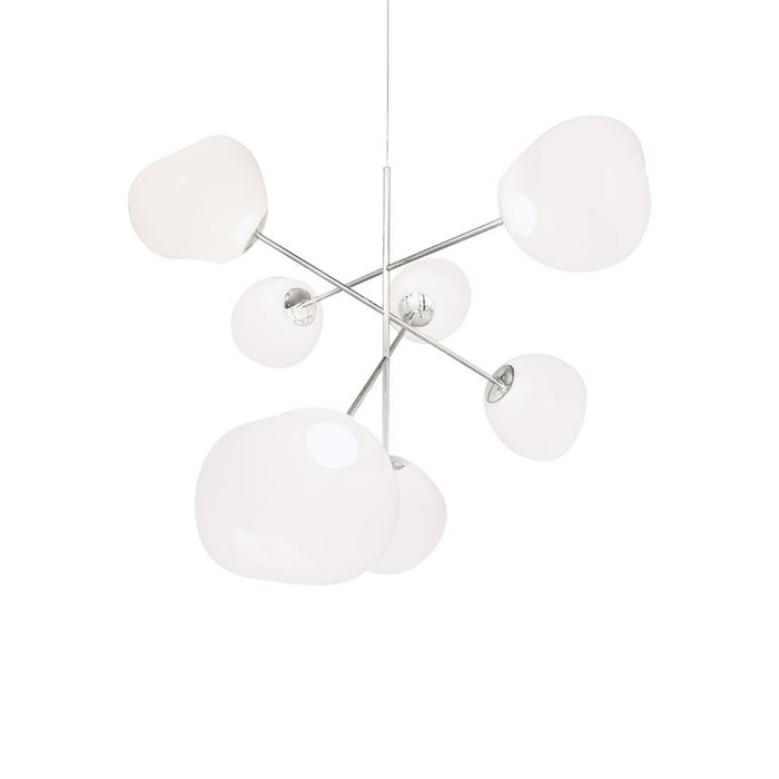 Melt LED Chandelier in Opal/Silver (Large).