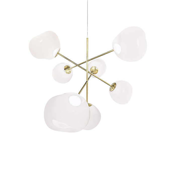 Melt LED Chandelier in Opal/Gold (Large).