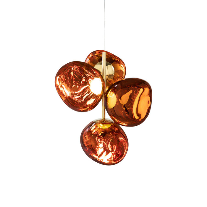 Melt LED Mini Chandelier in Copper.